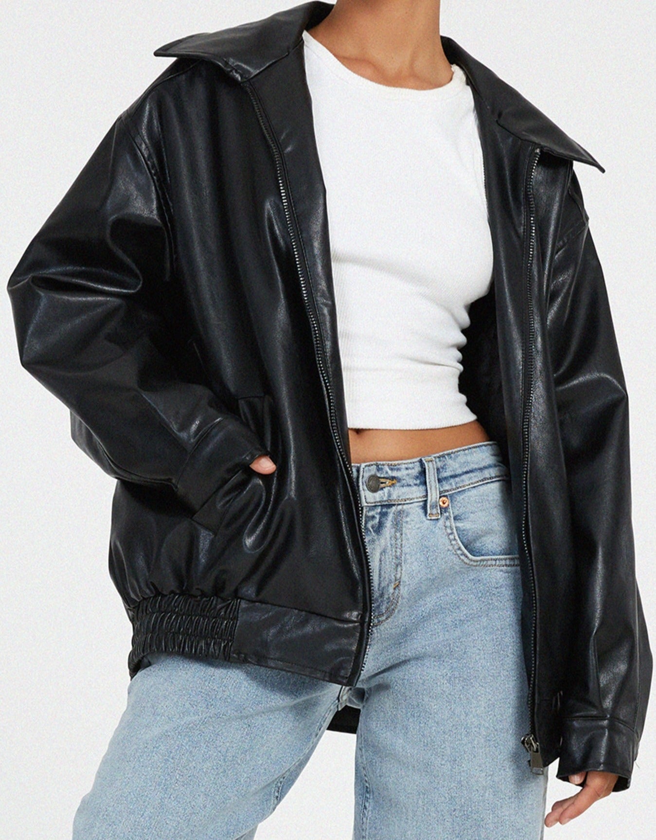 Cameron - Loose Leather Jacket