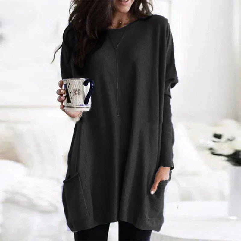 Vaelina | Cozy Long Sweater with Pockets for Casual Style