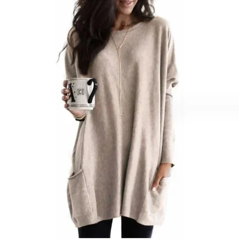 Vaelina | Cozy Long Sweater with Pockets for Casual Style