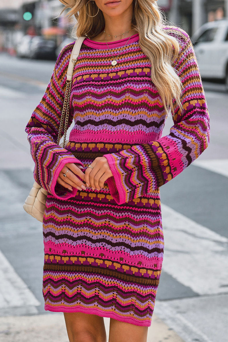 Luvienne | Colorful Knit Dress for Stylish Women Fashion