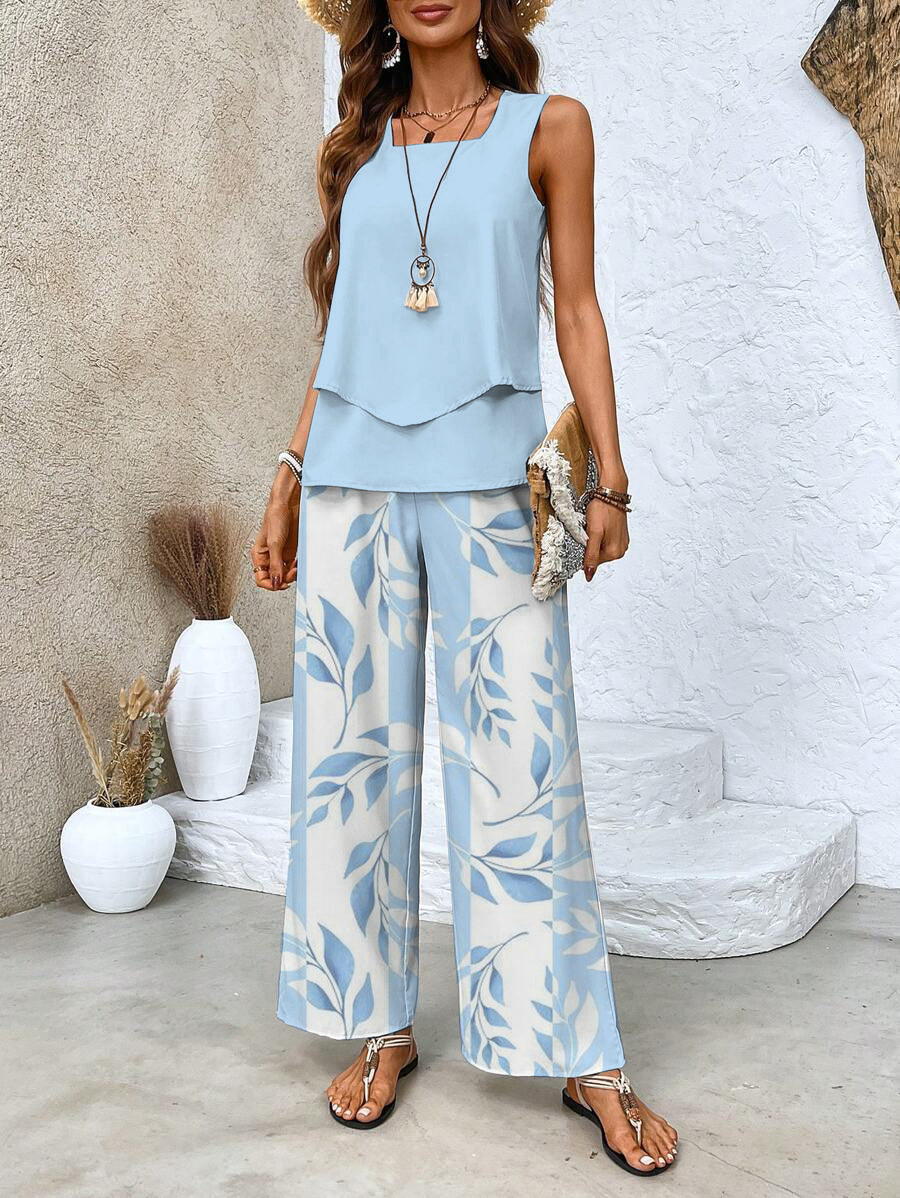 Beatrice - Sleeveless Top and Pants Set