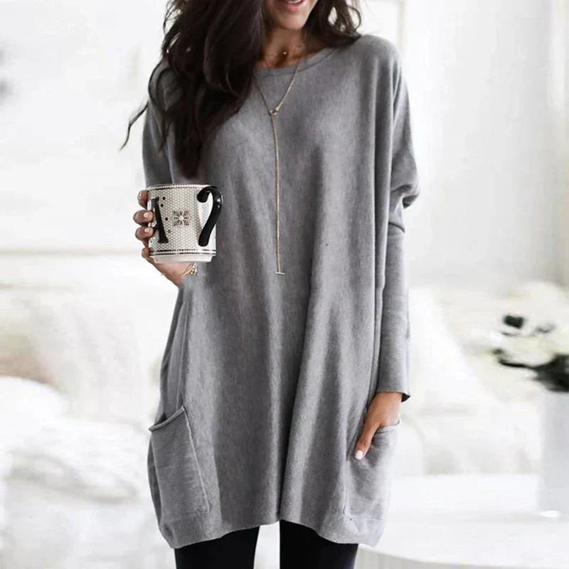 Vaelina | Cozy Long Sweater with Pockets for Casual Style