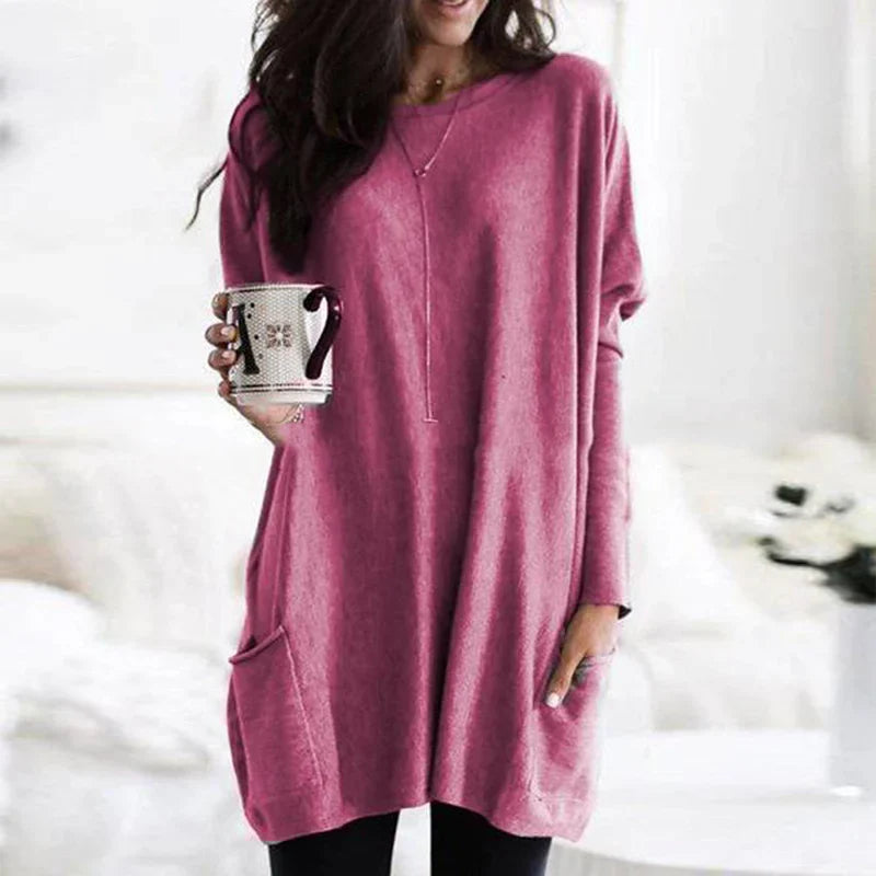 Vaelina | Cozy Long Sweater with Pockets for Casual Style