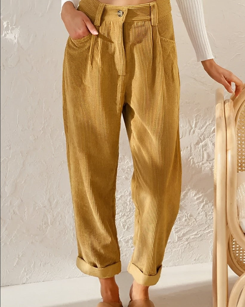 Erica  - Retro Corduroy Pants