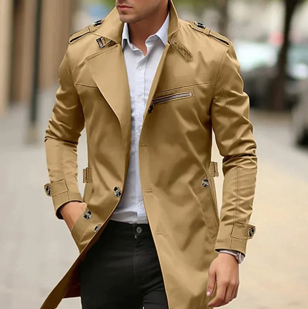 Cassian | Classic Men's Trench Coat for All Occasions