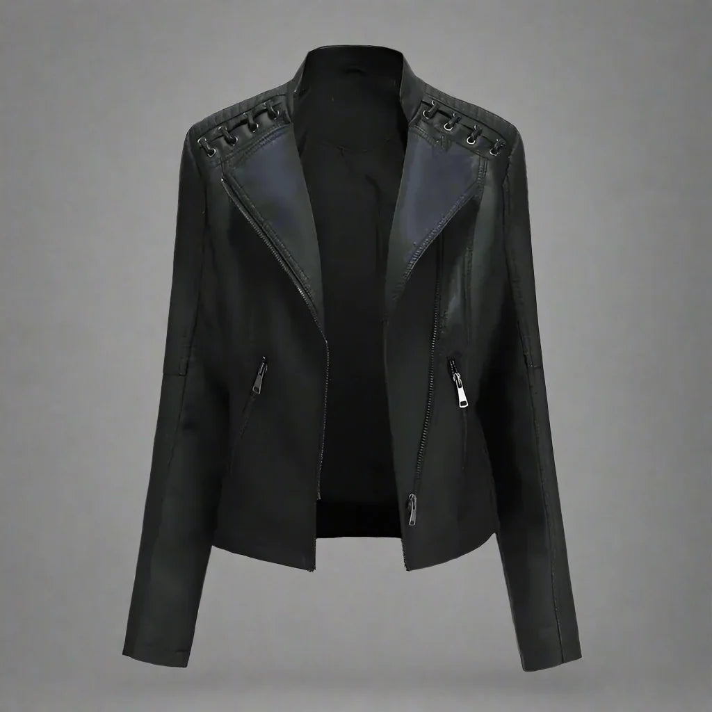 Liz - Long- sleeved Leather Jacket