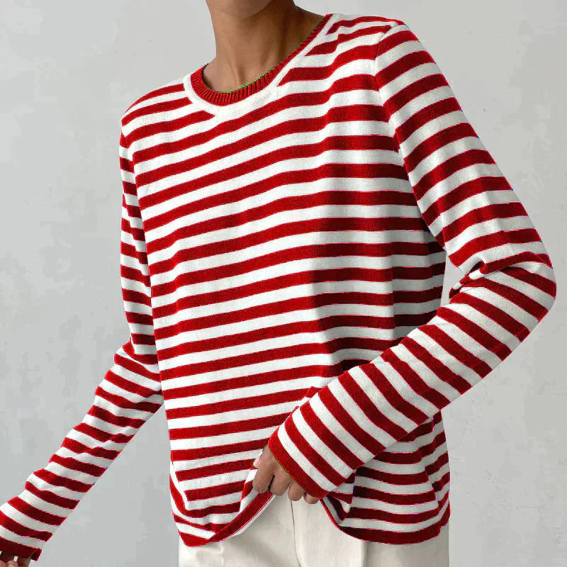 Clara | Striped Long Sleeve Top for Effortless Style