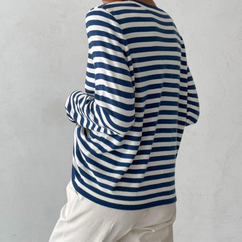 Clara | Striped Long Sleeve Top for Effortless Style