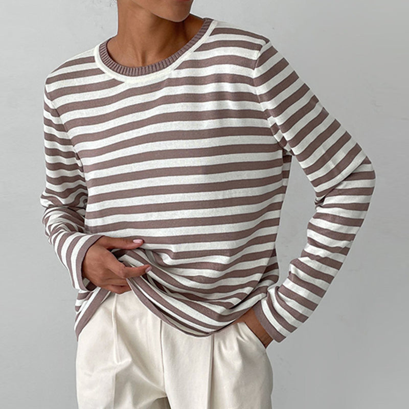 Clara | Striped Long Sleeve Top for Effortless Style