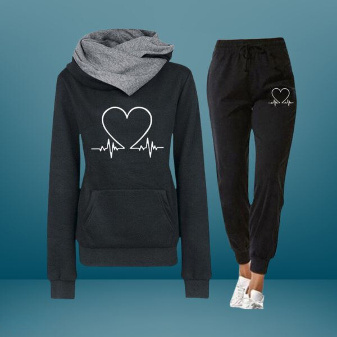 Amelia - Heartbeat Hoodie & Joggers Set