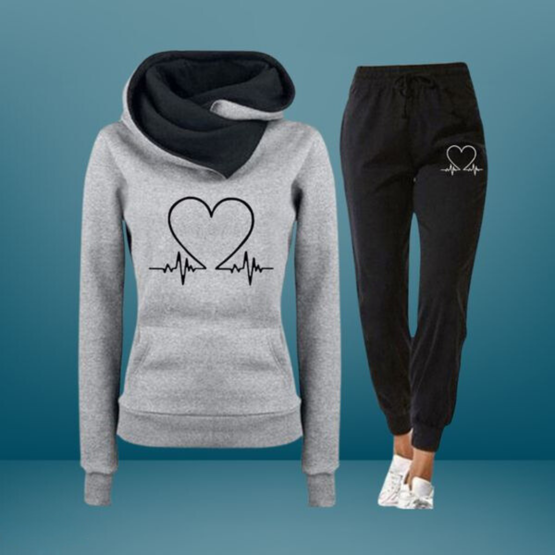 Amelia - Heartbeat Hoodie & Joggers Set