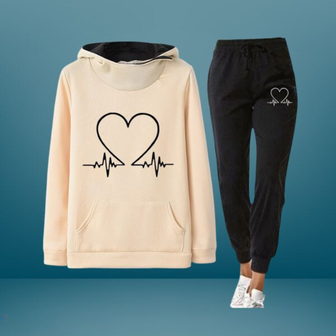 Amelia - Heartbeat Hoodie & Joggers Set