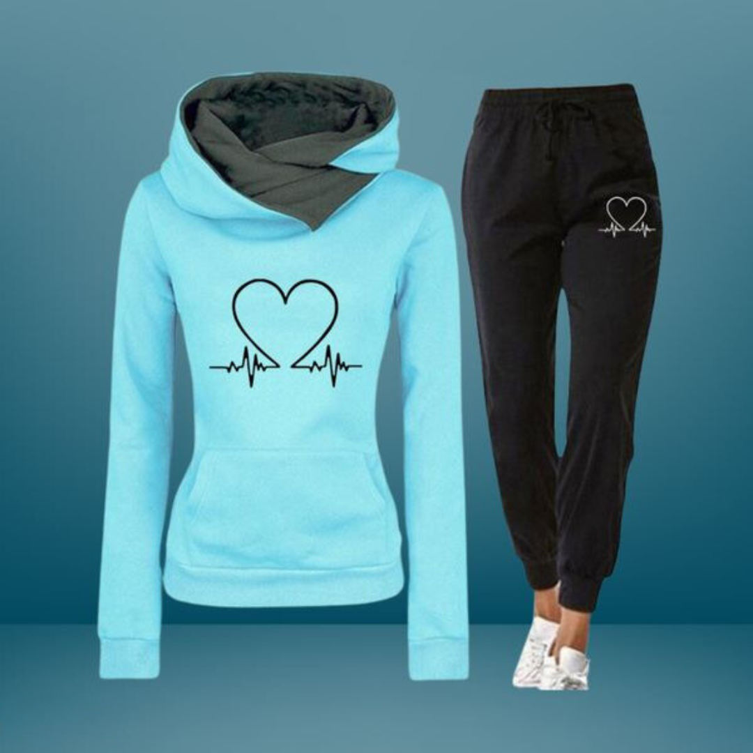 Amelia - Heartbeat Hoodie & Joggers Set