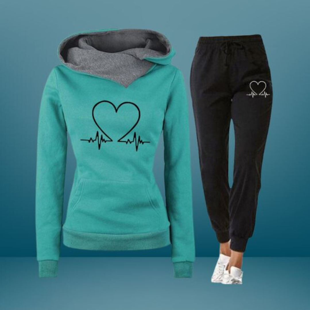 Amelia - Heartbeat Hoodie & Joggers Set