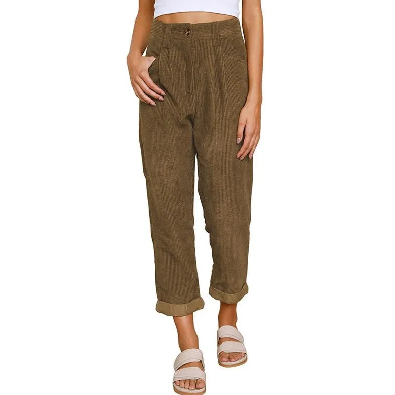 Erica  - Retro Corduroy Pants