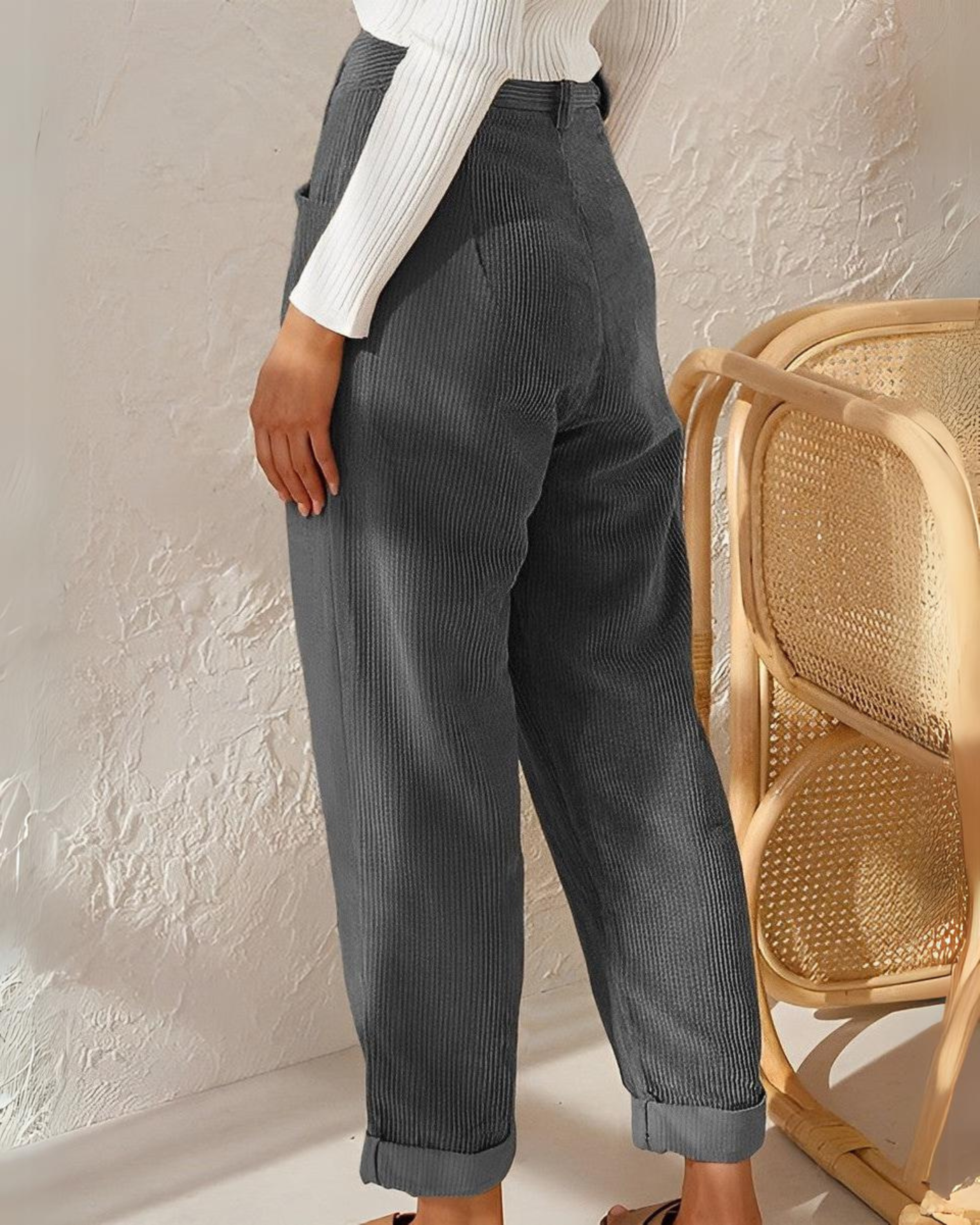 Erica  - Retro Corduroy Pants