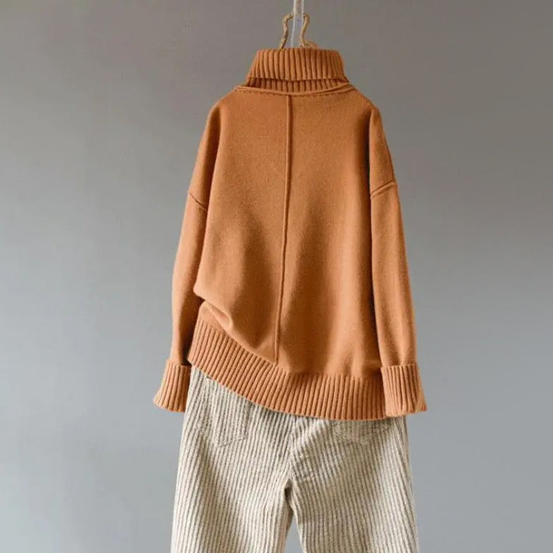 Elysia | Cozy V-Neck Pullover Sweater for Stylish Comfort