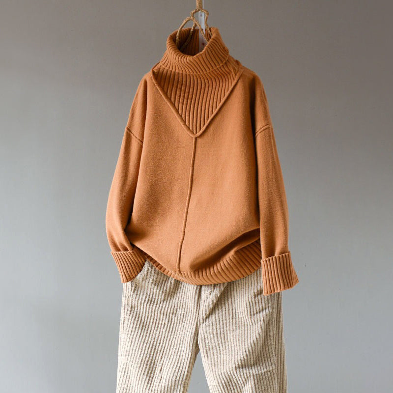 Elysia | Cozy V-Neck Pullover Sweater for Stylish Comfort