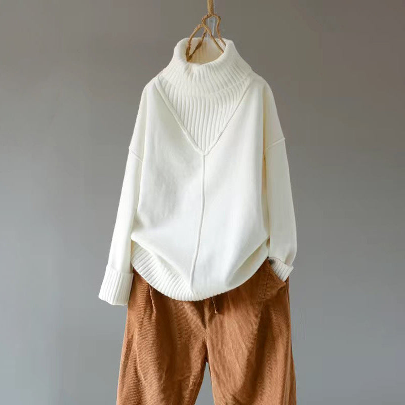 Elysia | Cozy V-Neck Pullover Sweater for Stylish Comfort