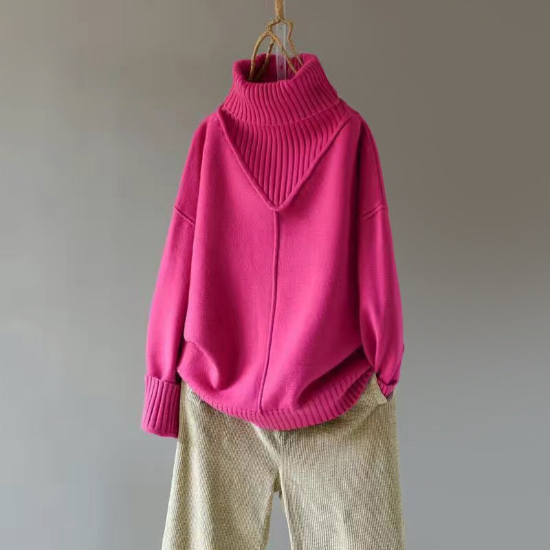 Elysia | Cozy V-Neck Pullover Sweater for Stylish Comfort