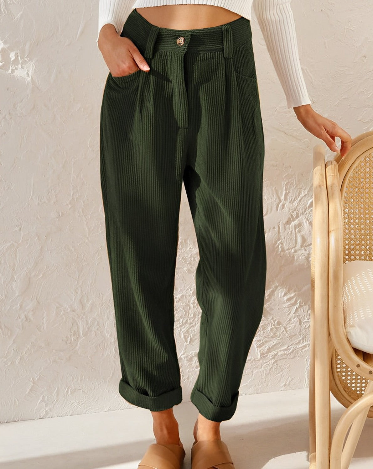 Erica  - Retro Corduroy Pants