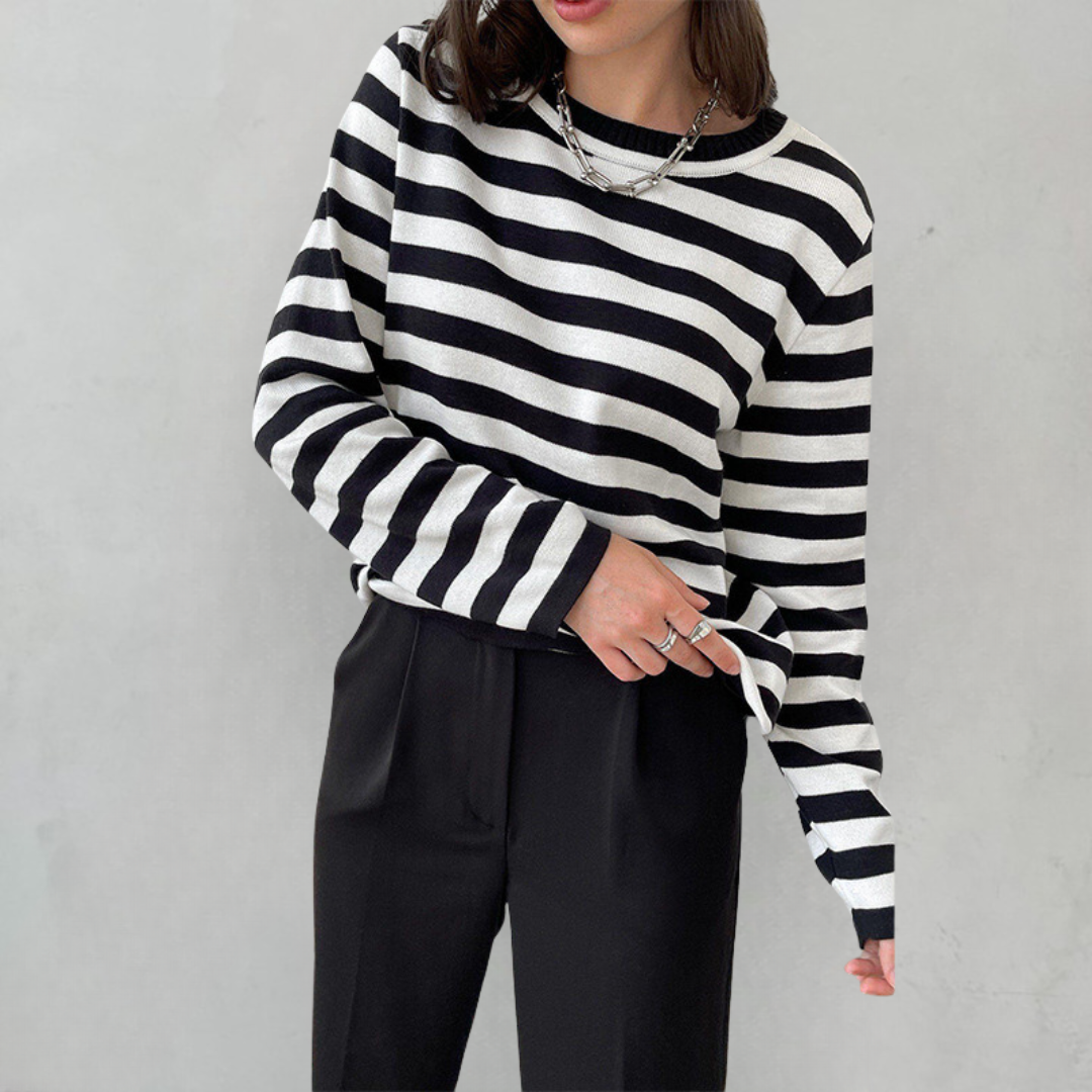 Clara | Striped Long Sleeve Top for Effortless Style