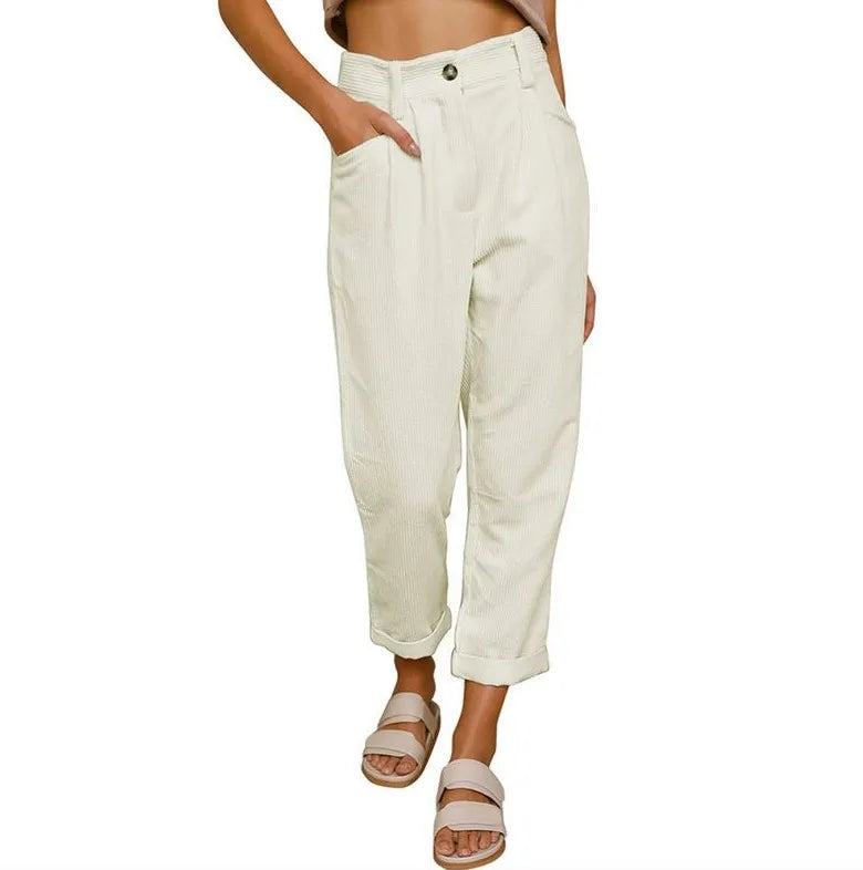 Erica  - Retro Corduroy Pants