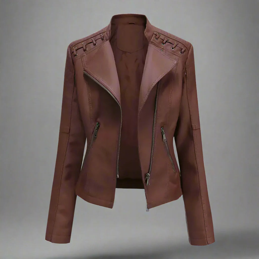 Liz - Long- sleeved Leather Jacket