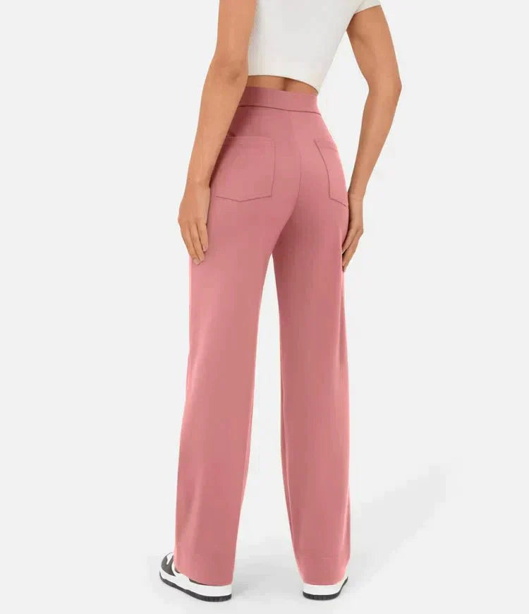 Nica - High Waist Pants with Brooch