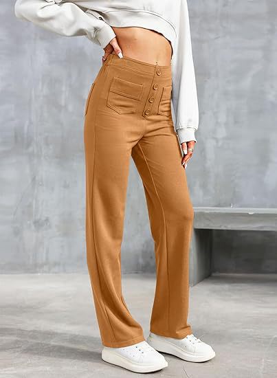 Nica - High Waist Pants with Brooch