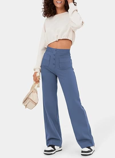 Nica - High Waist Pants with Brooch