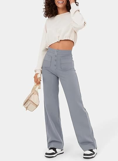 Nica - High Waist Pants with Brooch