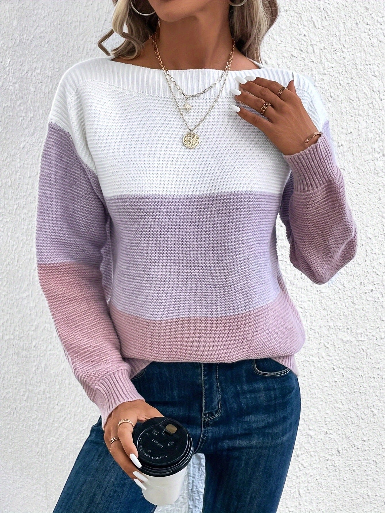 Zinnia | Trendy Women's Color Block Sweater for Casual Style