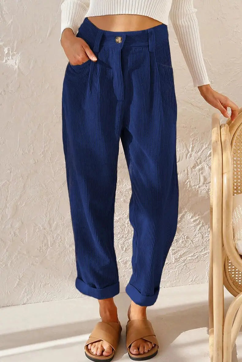 Erica  - Retro Corduroy Pants