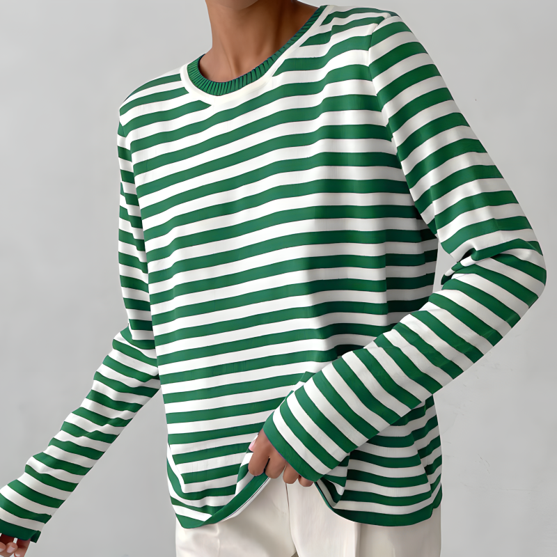 Clara | Striped Long Sleeve Top for Effortless Style