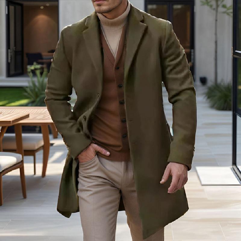 Callum | Stylish Single-Breasted Men's Overcoat for Cold Weather