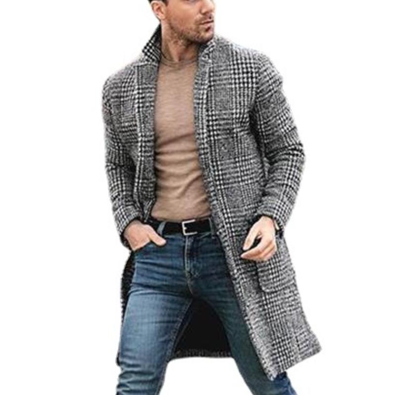 Soren | Stylish Checkered Men's Overcoat for Cold Weather