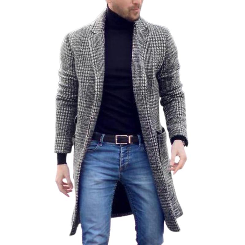 Soren | Stylish Checkered Men's Overcoat for Cold Weather