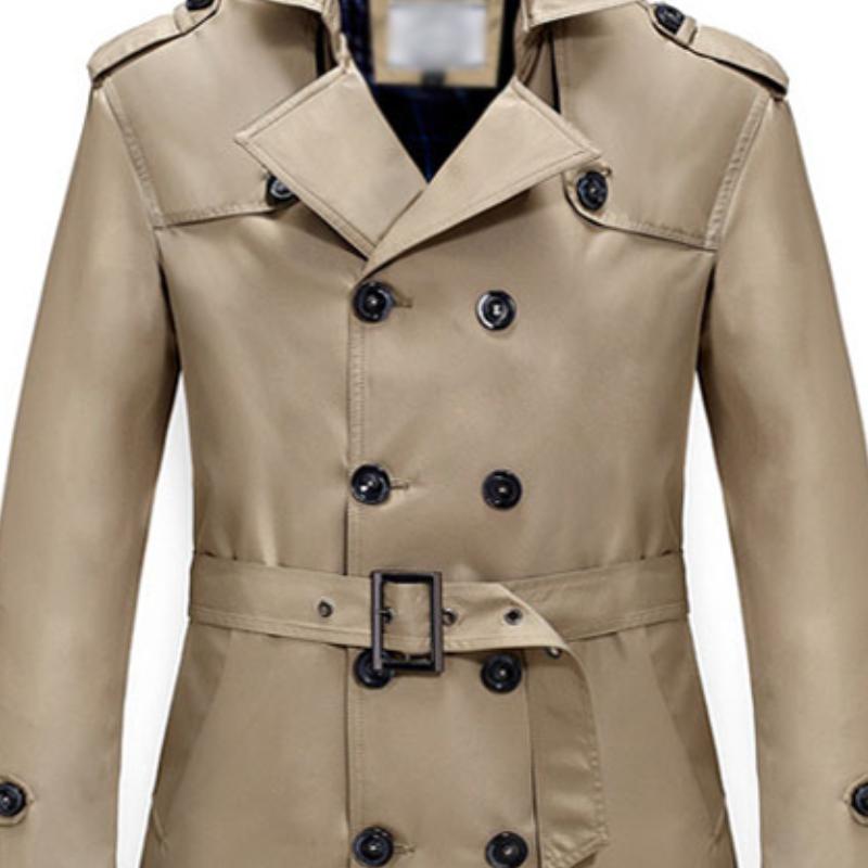 Oliver | Classic Double-Breasted Trench Coat for Men