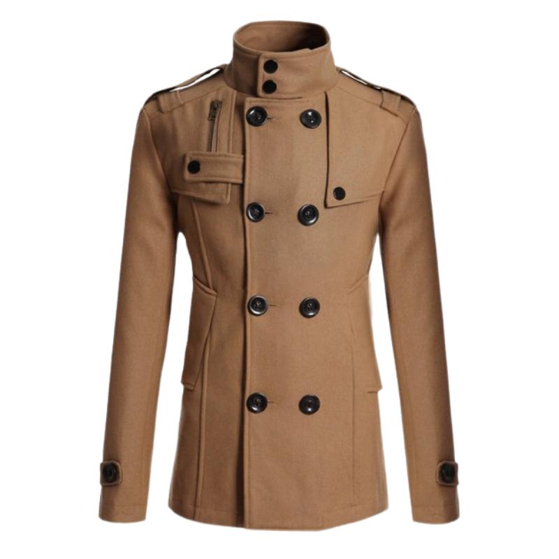 Tiberius | Classic Double-Breasted Men's Overcoat for Stylish Look