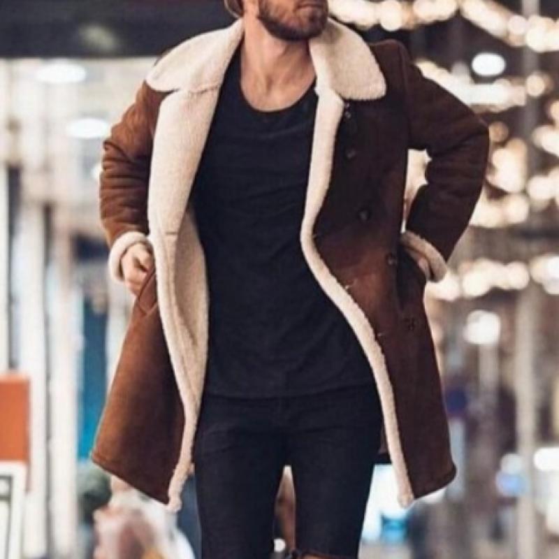 Thaddeus | Stylish Double-Breasted Overcoat for Men Winter Fashion