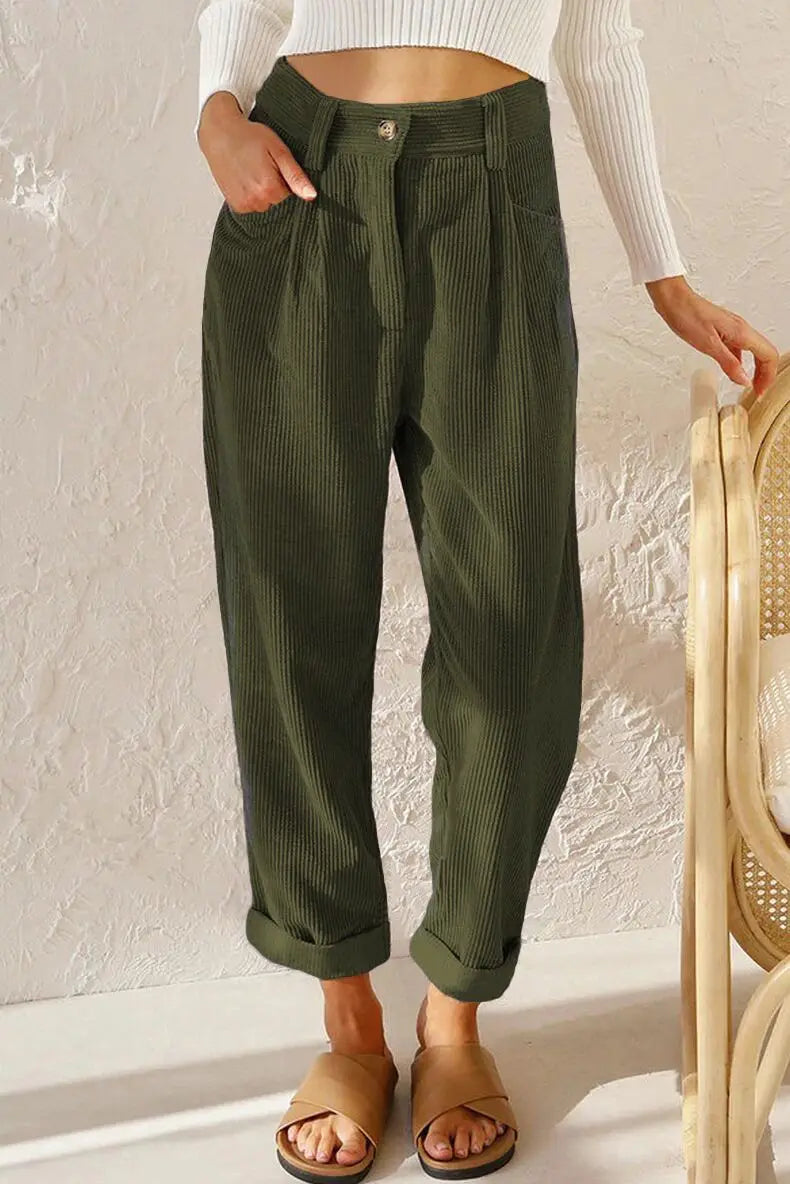 Erica  - Retro Corduroy Pants