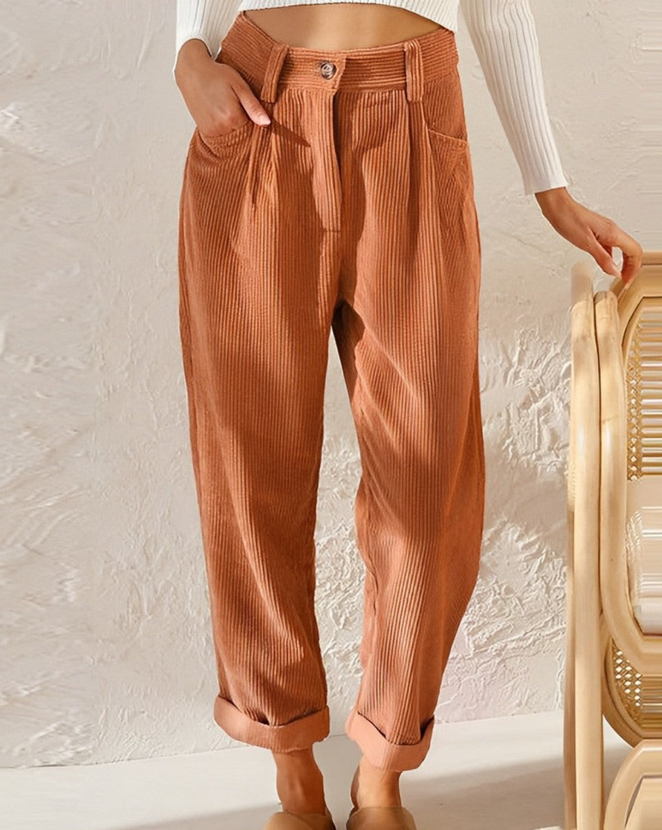 Erica  - Retro Corduroy Pants